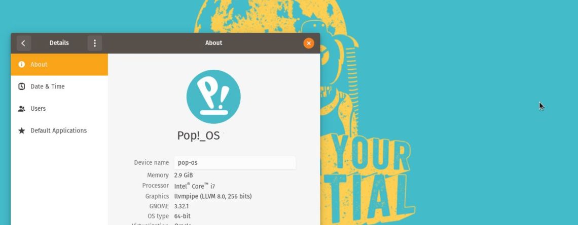 pop os desktop